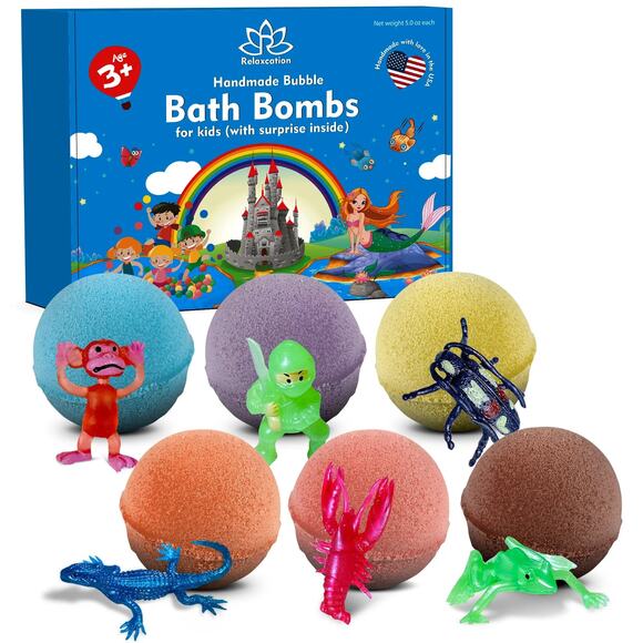 Bath Bombs for Kids with Surprise Cool Mystery Toys Toys Inside - Picture 1 of 6